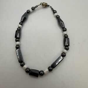 Hematite Magnetic Gemstone Bracelet 7.5”